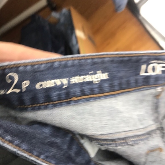 Loft Curvy Straight Dark Wash Jeans Size 2p - Picture 5 of 6